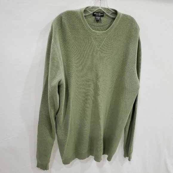 Eddie Bauer Hong Kong light green olive sweater - Picture 1 of 8
